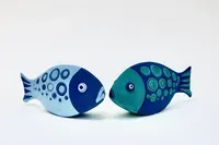 Photo of Two blue spotty fish